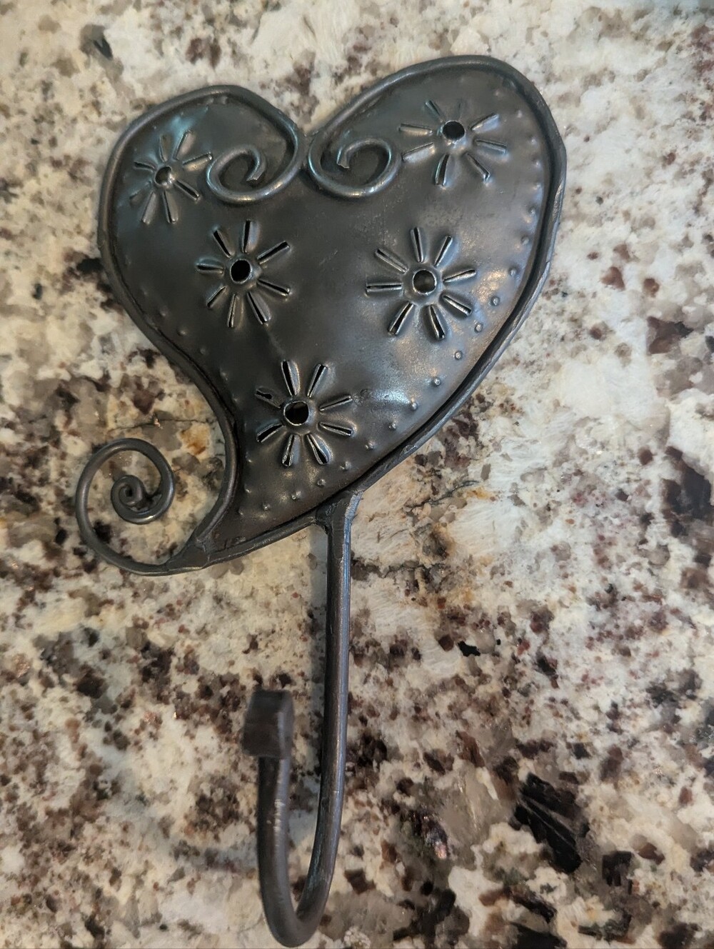 Metal Heart Wall Hook -  Heart Design